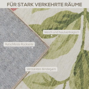 Landteppich, Vielseitig Einsetzbar, Polyester, Leichte Pflege, Rutschfest, Bunt