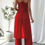 Sleeveless Sexy Dress And Pants Womens Set