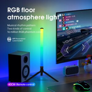 Colorful Ambient Floor Lamp With Sound-activated Chroma Effects