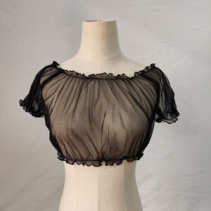 Women's Sheer Sweet Puff-sleeve Off-shoulder Base Top