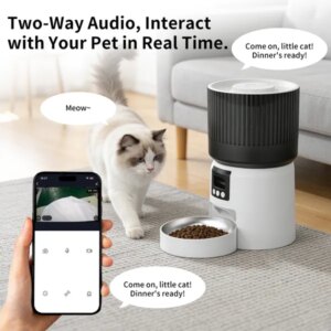 Intelligent Fully Automatic Pet Feeder, Timed And Quantitative Feeding, Remote Control For More Peace Of Mind