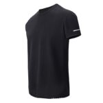 Mens Short-sleeve T-shirt Casual Sporty Style With Printed Reflective Stripes