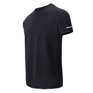 Mens Short-sleeve T-shirt Casual Sporty Style With Printed Reflective Stripes