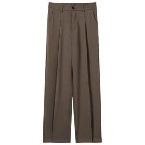 Black Versatile Straight-leg Casual Mens Trousers