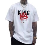 Mens Casual Short-Sleeve T-Shirt With KING Print