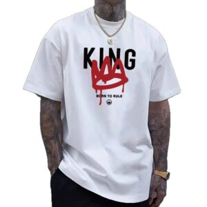 Mens Casual Short-Sleeve T-Shirt With KING Print