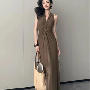 Design Forward Sleeveless Dress With A Front Knot Detail For Women