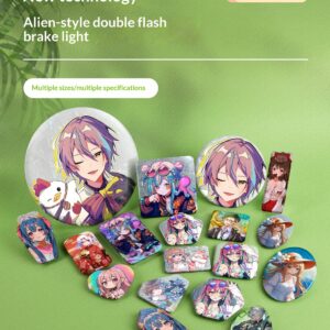 Anime Square Customized Iron Brooch Around
