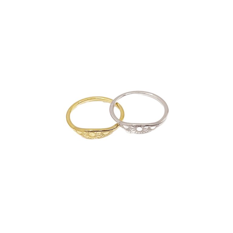 Fashionable European And American Minimalist Textured Ring