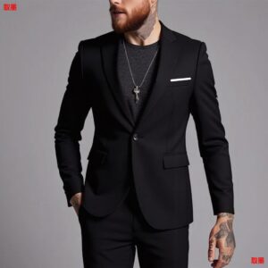 Men's Fashionable Casual Korean-Style Slim-Fit Jacket