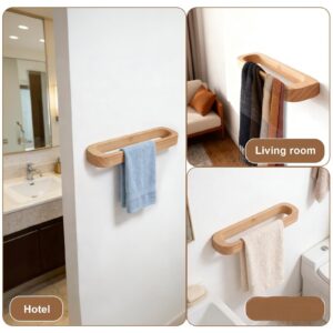 Household Wooden Bathroom Towel Rack Wall-mounted