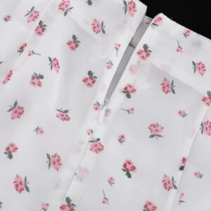 White Floral Print Peplum Crop Top & Mermaid Maxi Skirt Two-Piece Set