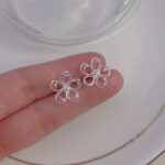 High-end Niche Silver Metal Earrings Ladies Fashion Jewelry