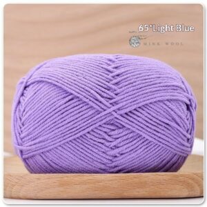 4-ply Combed Milk Cotton Yarn Ball For Dolls Blankets And Hair Clips Suitable For Crochet