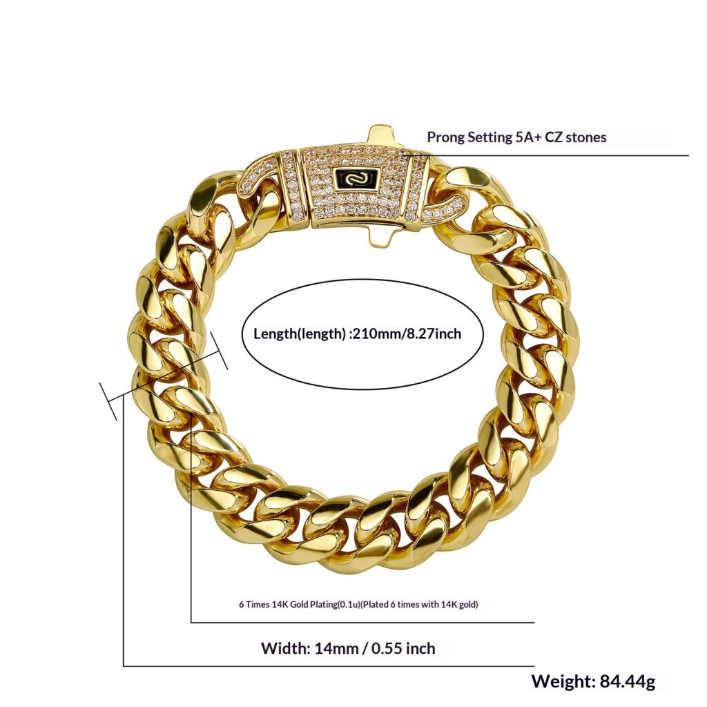 Stainless Steel Cuban Chain, Titanium Steel, Unisex, Six-sided Polished Hip-hop Style