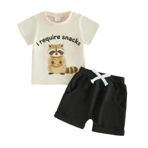 Printed Short-sleeve Sets For Boys And Girls