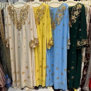New Stylish Embroidered Beaded Robe For Women