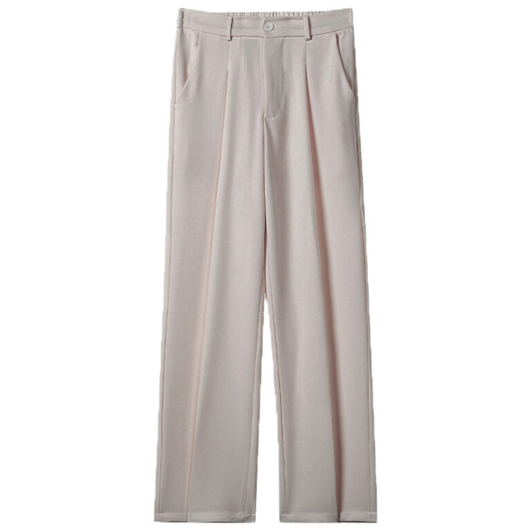 Black Versatile Straight-leg Casual Mens Trousers