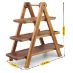 3Tier Serving Set Platters Wooden Three Tiered Serving Trays Party Food Tray Set