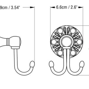 Retro Embossed Carved Coat Hook For Home Use