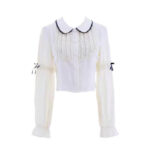 Slightly Plus-Size Preppy-Style Waist-Cinching Bow-Detailed Suspender Skirt