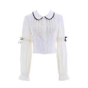 Slightly Plus-Size Preppy-Style Waist-Cinching Bow-Detailed Suspender Skirt