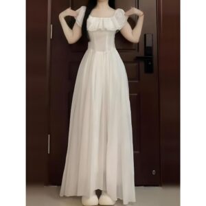 Off-shoulder Waist-cinched Dress For Women