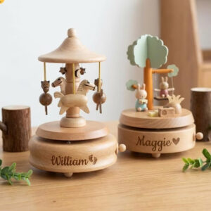 Wooden Merry-go-round Music Box