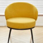 Round Velvet Accent Chair, Mid-Century Modern Upholstered Armchair With Metal Legs, Comfy Barrel Side Chair For Living Room Bedroom