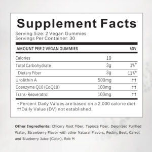 WINYEL Urolithin A Supplement Gummies - For Healthy Aging Cellular Energy Muscle Strength And Longevity - 60 Gummies