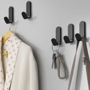 10PCS Self Adhesive Hooks Stick On Wall Door Hooks Stainless Steel Coats Hook