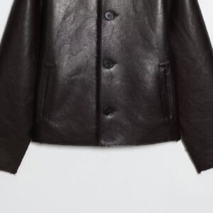 Fashionable And Casual Reversible Faux-leather Jacket For Women