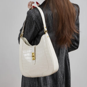 Arrival Large-Capacity Crocodile-Pattern Cow Patent Leather Under-Arm Womens Shoulder And Crossbody Bag