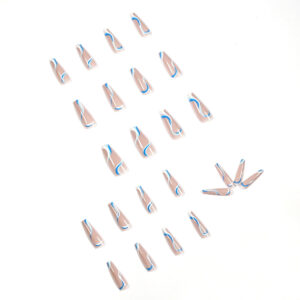 Blue And White Detachable Nail Tips