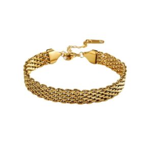 Trendy Chain Metal Chunky Titanium Steel Bracelet For Women