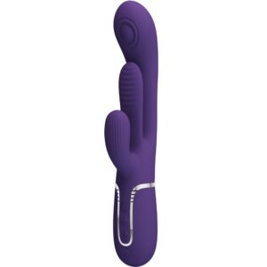PRETTY LOVE - MULTIFUNCTION RABBIT VIBRATOR 4 IN 1 BUTTERFLY PURPLE