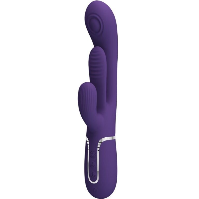 PRETTY LOVE – MULTIFUNCTION RABBIT VIBRATOR 4 IN 1 BUTTERFLY PURPLE