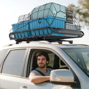 Dachgepäckträger Universal Dachkorb Mit Windschutz, Bis 150 Kg, 116 X 92 X 11,5 Cm Für SUV Trucks Schwarz
