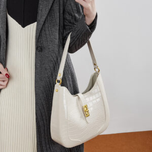 Arrival Large-Capacity Crocodile-Pattern Cow Patent Leather Under-Arm Womens Shoulder And Crossbody Bag