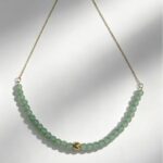 Arrival Forest-Style Fresh And Minimalist Dongling Stone Round Bead Necklace