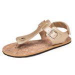 Womens Wooden-Grain Sandals With Non-Slip Soles