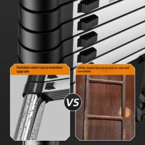 Telescopic Ladder With Hook Stainless Steel Straight Ladder For Construction Work