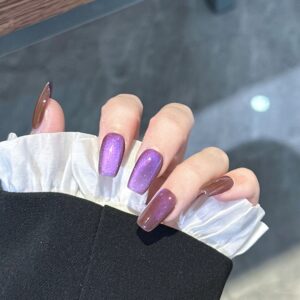 Womens Solid-color Handmade Wearable Nails