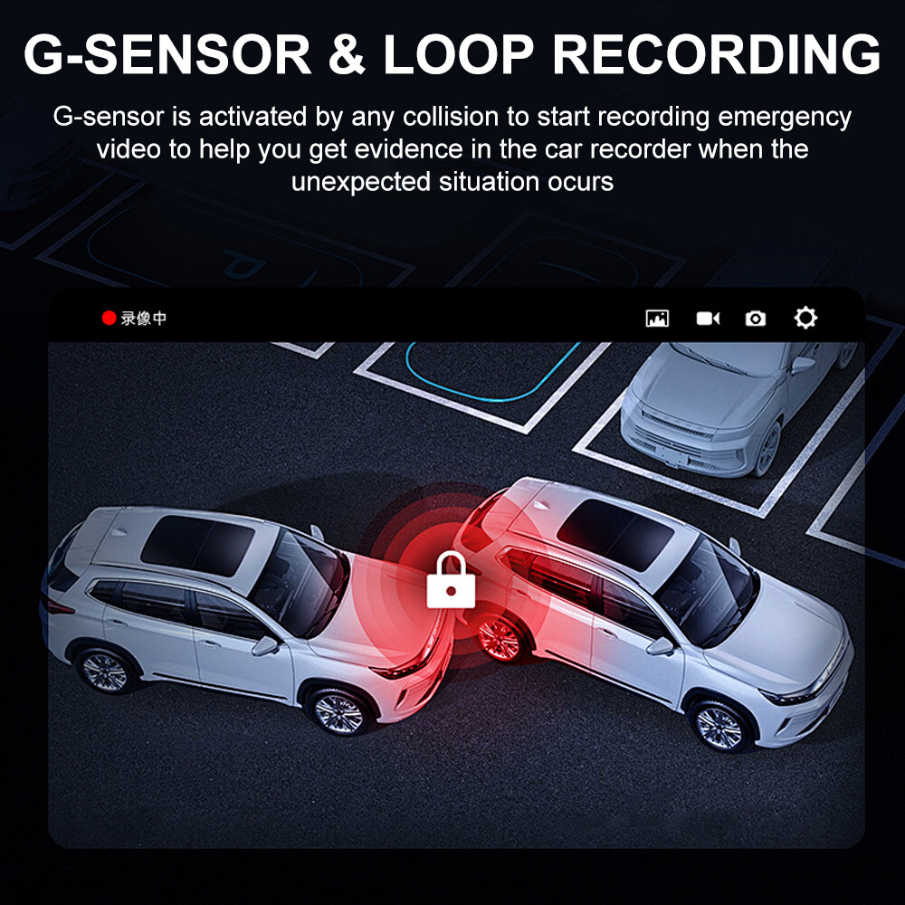 1080P Car Dash Camera Dual Front Rear Video DVR Recorder Night Vision G Sensor