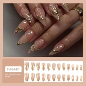 Three-dimensional Gold-plated Nail Art Stickers For Women