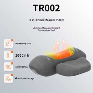 Smart Heated Vibration Waist And Neck Support Pillow Massager