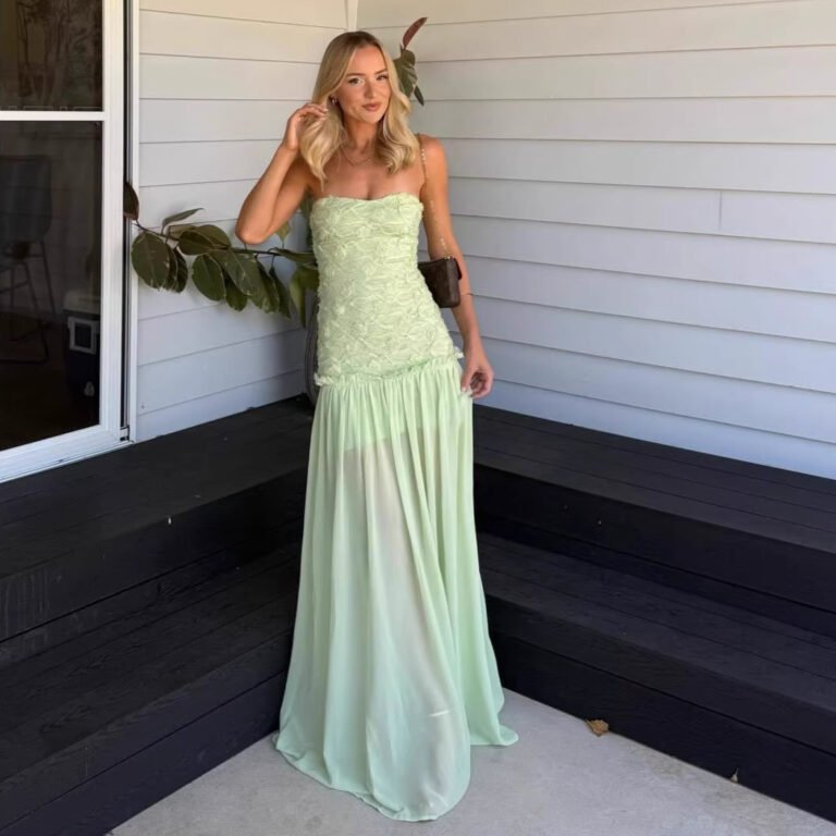 Womens Dress Womens Three-dimensional Floral Chiffon