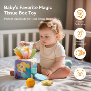Baby Multi-Functional Cloth Early Education Tissue Box