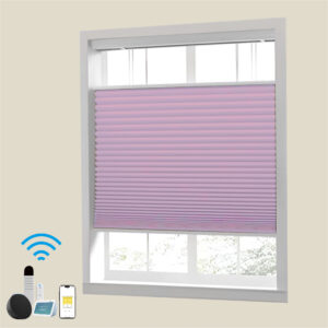 Raised Flag Day-Night Shade With Remote Control And Solar Panel-Full Blackout Motorized Shades For Home And Office-Cordless Organ Shade-Cordless Cellular Shade-Khaki