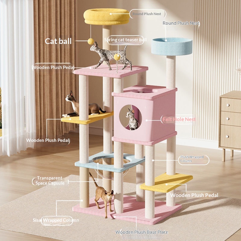 Cat Climbing Frame Cat Bed And Cat Tree All In One Large Cat Tower